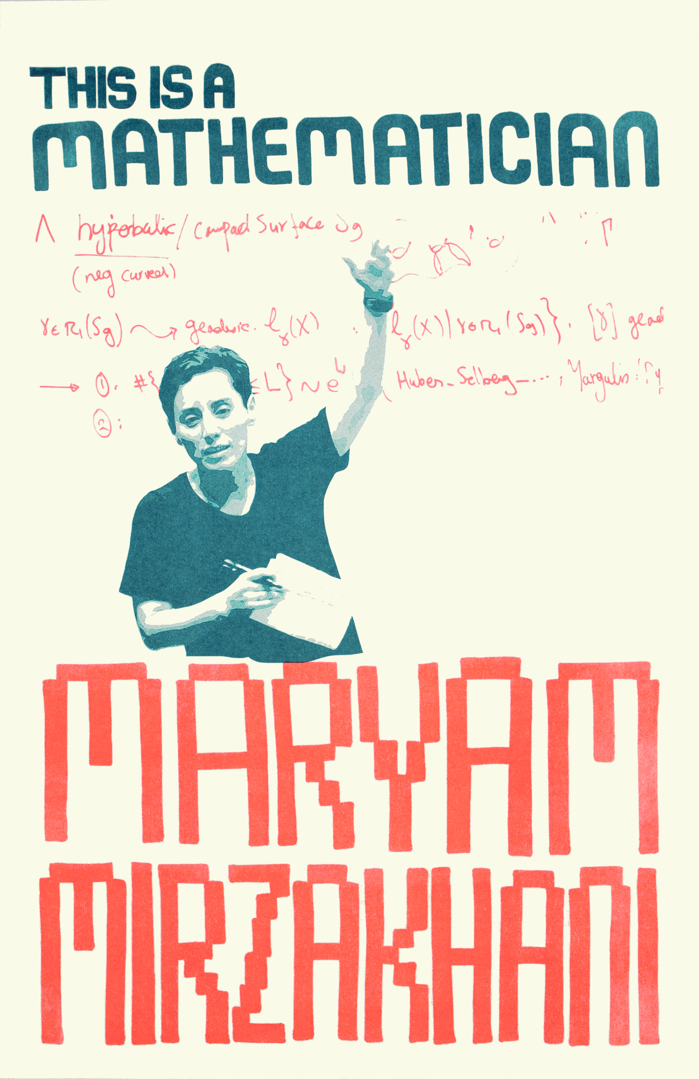 Maryam Mirzakhani by Shannon Milar — STEM Heroes Redux series.